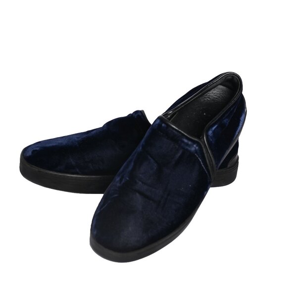 RAG & BONE Dark Blue & Black Velvet Trainers/Sneakers Slip On Size  EU39/ US 9 - Picture 1 of 5